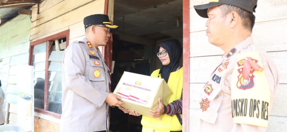 Bantuan Kemanusiaan Untuk Negeri Disalurkan Oleh Polres Bersama Polsek Jajaran Polres Dumai